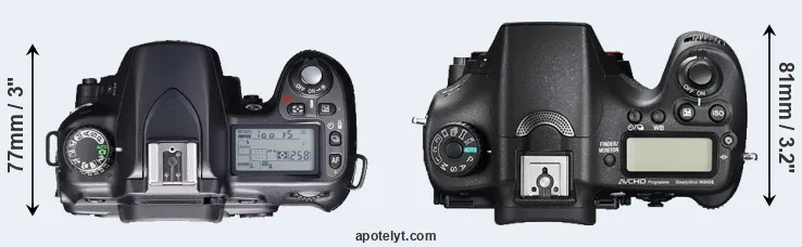Compare D80 versus A77 II top