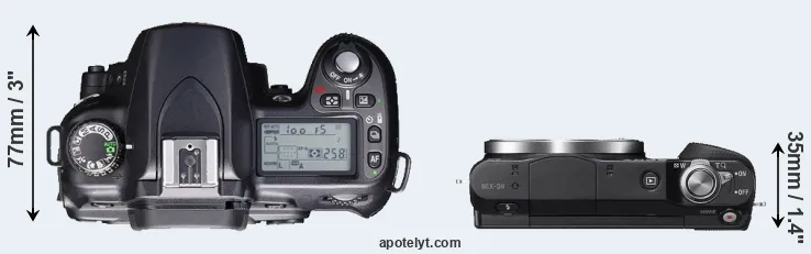 Compare D80 versus NEX-3N top