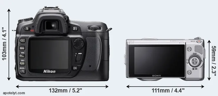 Comparison D80 or NEX-5 rear