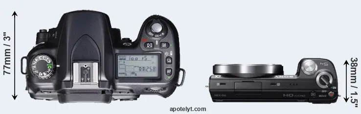 Compare D80 versus NEX-5N top