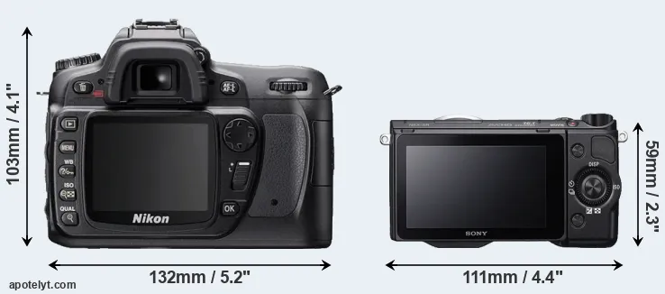 Comparison D80 or NEX-5R rear