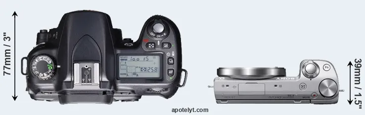 Compare D80 versus NEX-5T top