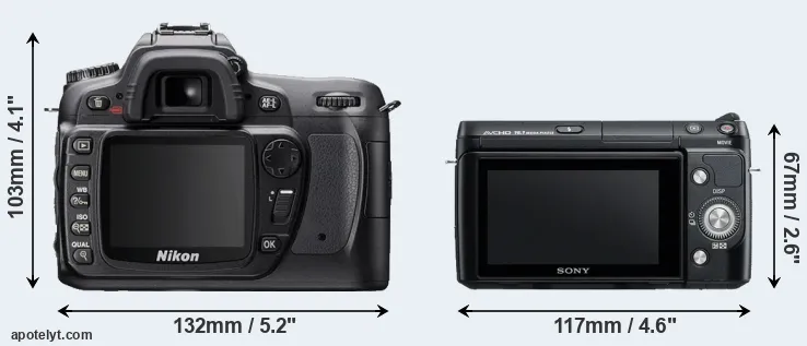 Comparison D80 or NEX-F3 rear