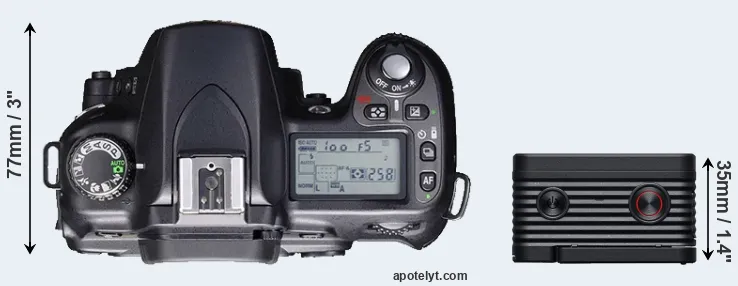 Compare D80 versus RX0 II top