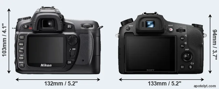 Comparison D80 or RX10 III rear