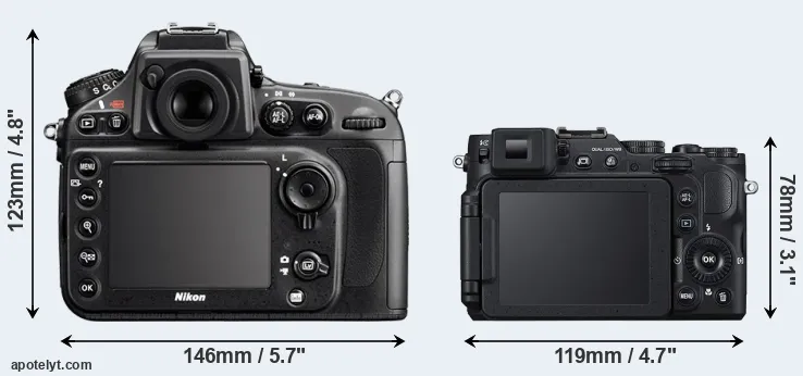 Comparison D800 or P7800 rear