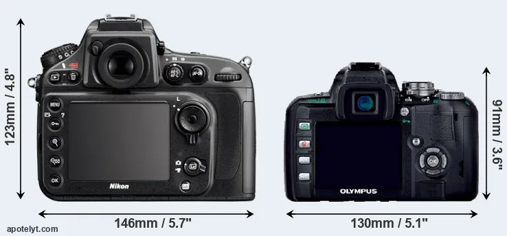 Comparison D800 or E-400 rear