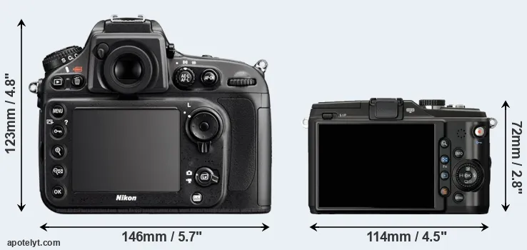 Comparison D800 or E-PL2 rear