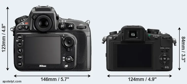 Comparison D800 or G10 rear