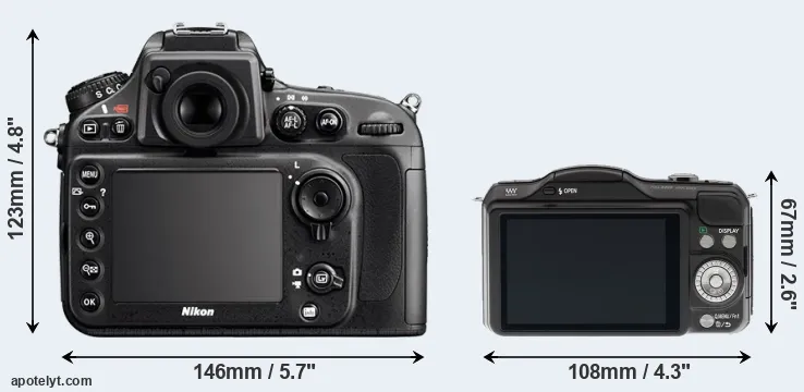 Comparison D800 or GF5 rear