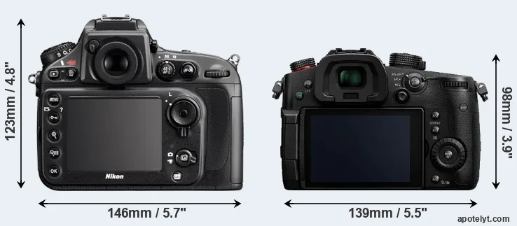 Comparison D800 or GH5s rear