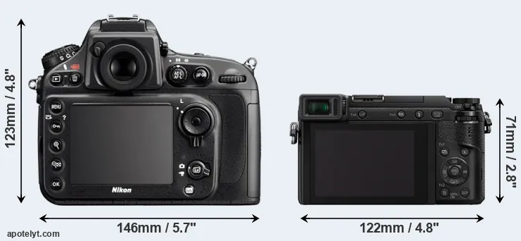 Comparison D800 or GX85 rear