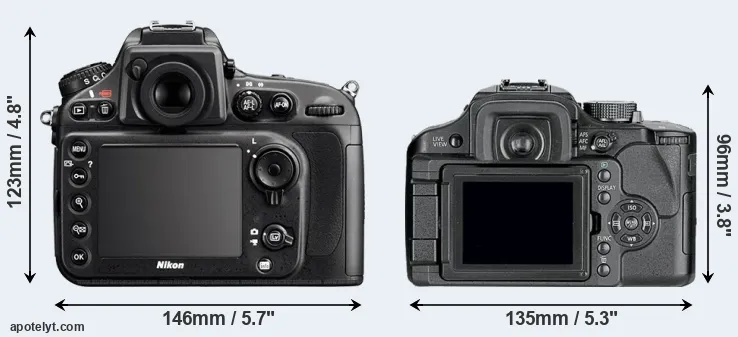 Comparison D800 or L10 rear
