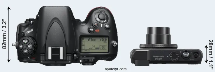 Compare D800 versus LF1 top