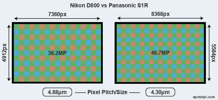 D800 versus S1R MP