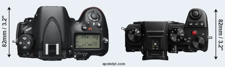 Compare D800 versus S5 top