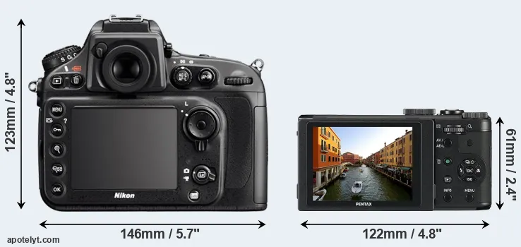 Comparison D800 or MX-1 rear