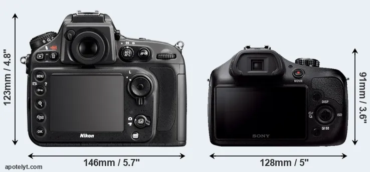 Comparison D800 or A3000 rear