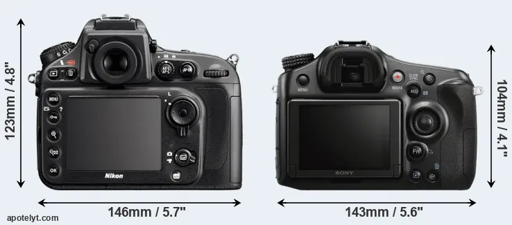 Comparison D800 or A68 rear