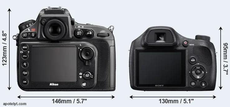 Comparison D800 or H400 rear
