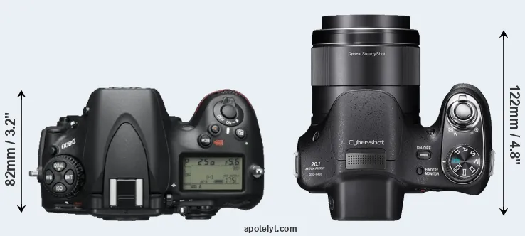 Compare D800 versus H400 top