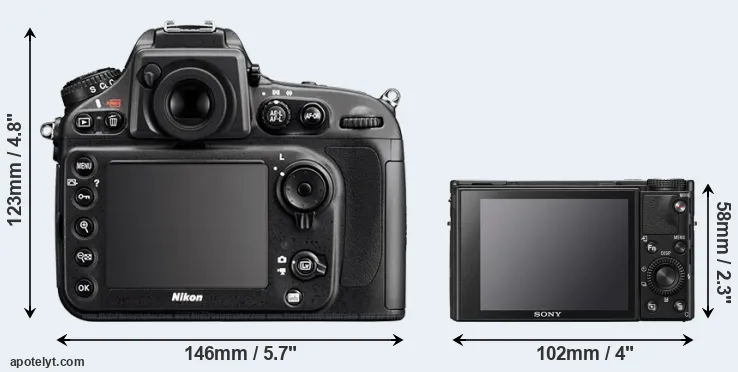 Comparison D800 or RX100 VII rear