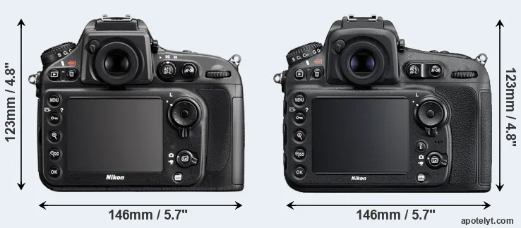 Comparison D800E or D810 rear