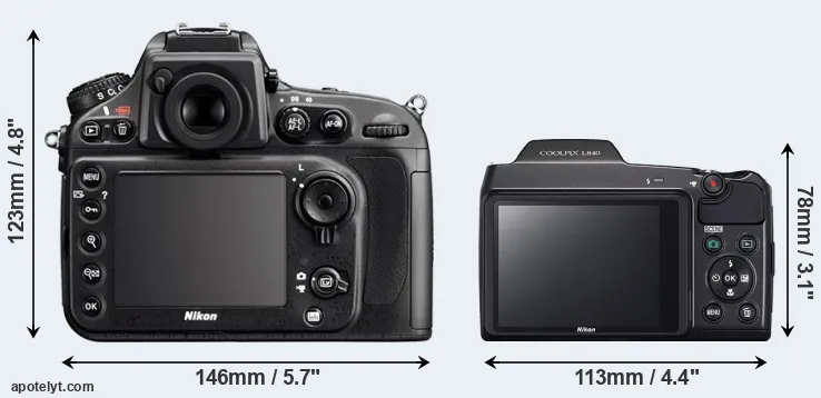 Comparison D800E or L840 rear