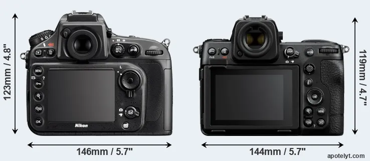 Comparison D800E or Z8 rear