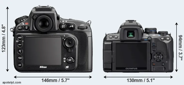 Comparison D800E or E-620 rear