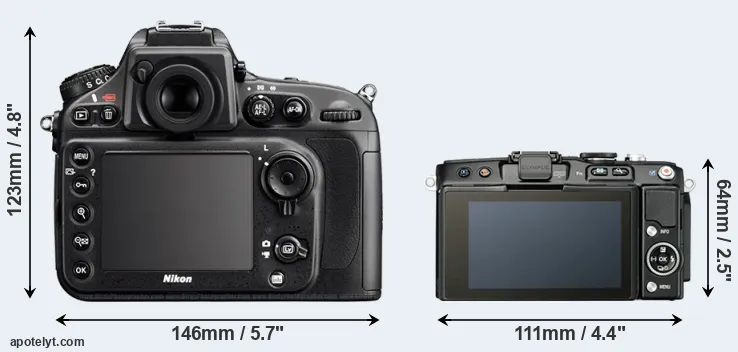 Comparison D800E or E-PL5 rear