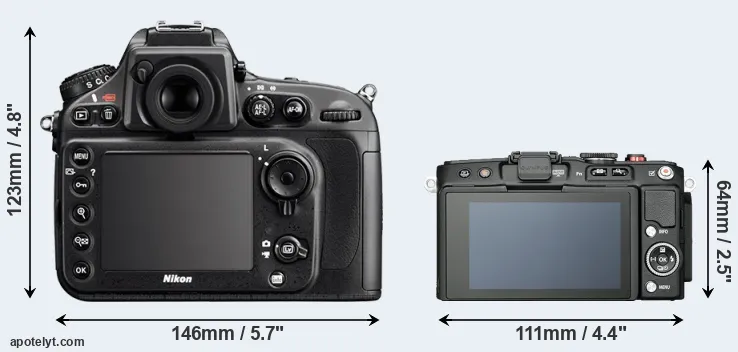 Comparison D800E or E-PL6 rear