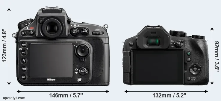 Comparison D800E or FZ300 rear