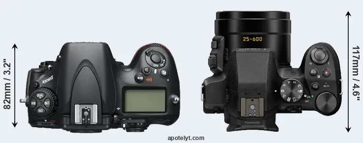 Compare D800E versus FZ300 top
