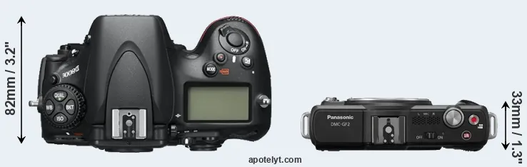 Compare D800E versus GF2 top