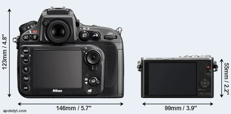 Comparison D800E or GM1 rear