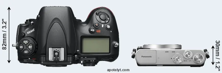 Compare D800E versus GM1 top