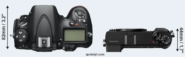 Compare D800E versus GX80 top