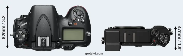 Compare D800E versus GX9 top