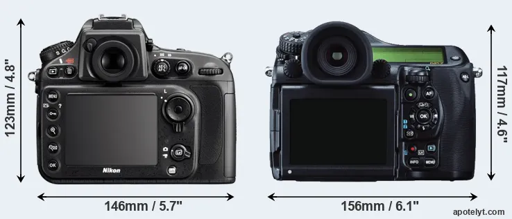 Comparison D800E or 645Z rear