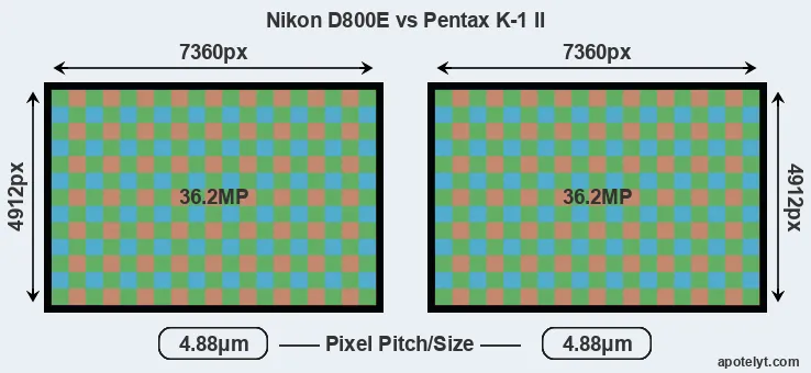 D800E versus K-1 II MP