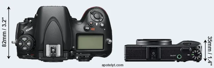 Compare D800E versus GR top