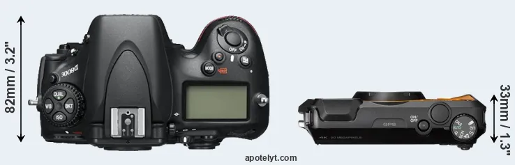 Compare D800E versus WG-6 top
