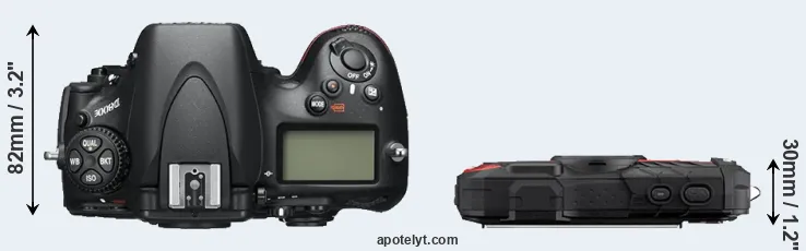 Compare D800E versus WG-60 top