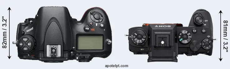 Compare D800E versus A1 top