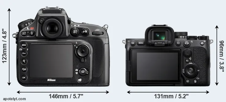 Comparison D800E or A7 IV rear