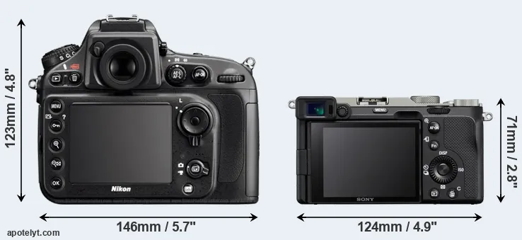 Comparison D800E or A7C rear