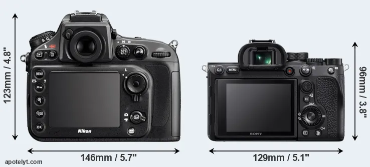 Comparison D800E or A7R IV rear