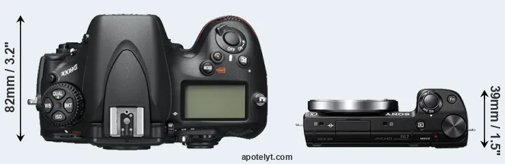 Compare D800E versus NEX-5R top
