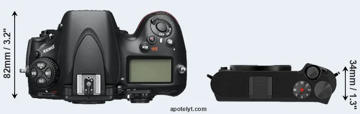 Compare D800E versus M1 top